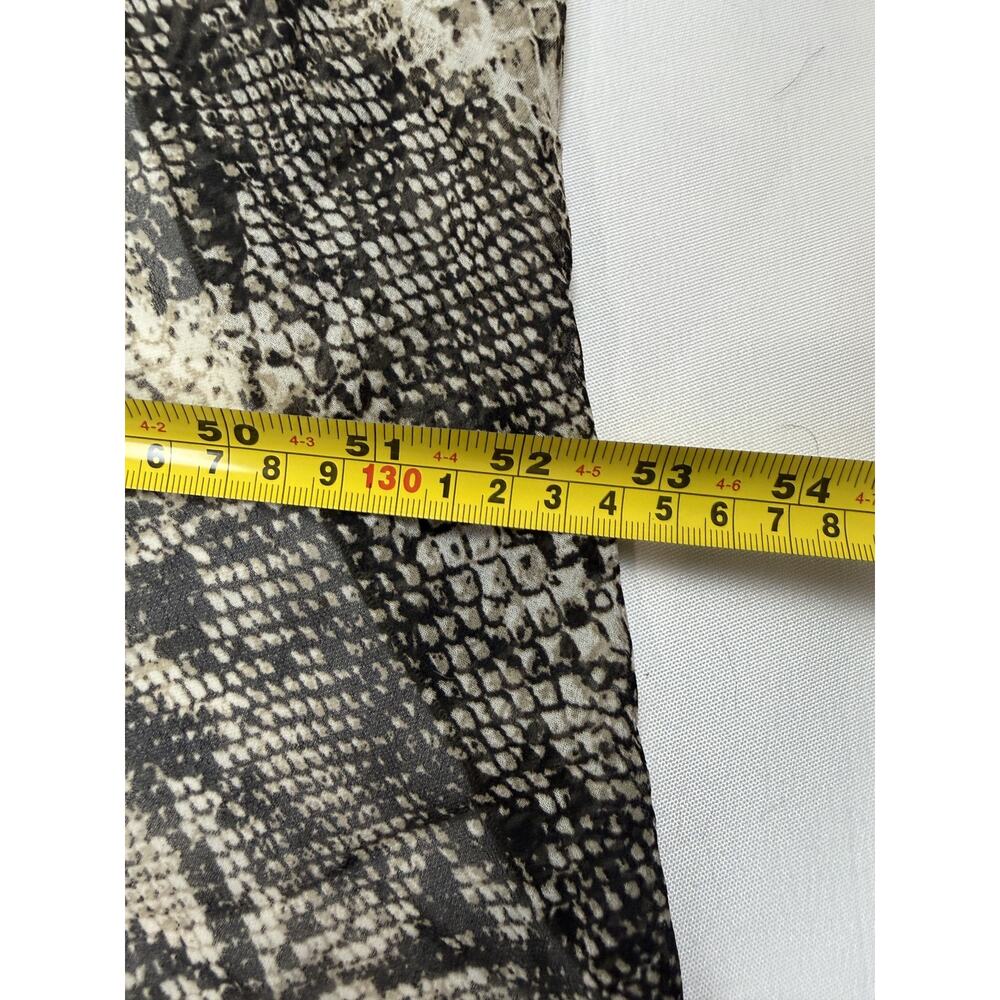 J. Taylor Women's Size 12 Snake Print Sleeveless Midi Dress Black White Beige - Picture 8 of 8
